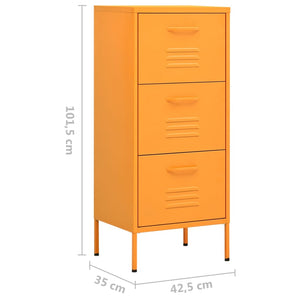 vidaXL Lagerschrank Senfgelb 42,5x35x101,5 cm Stahl