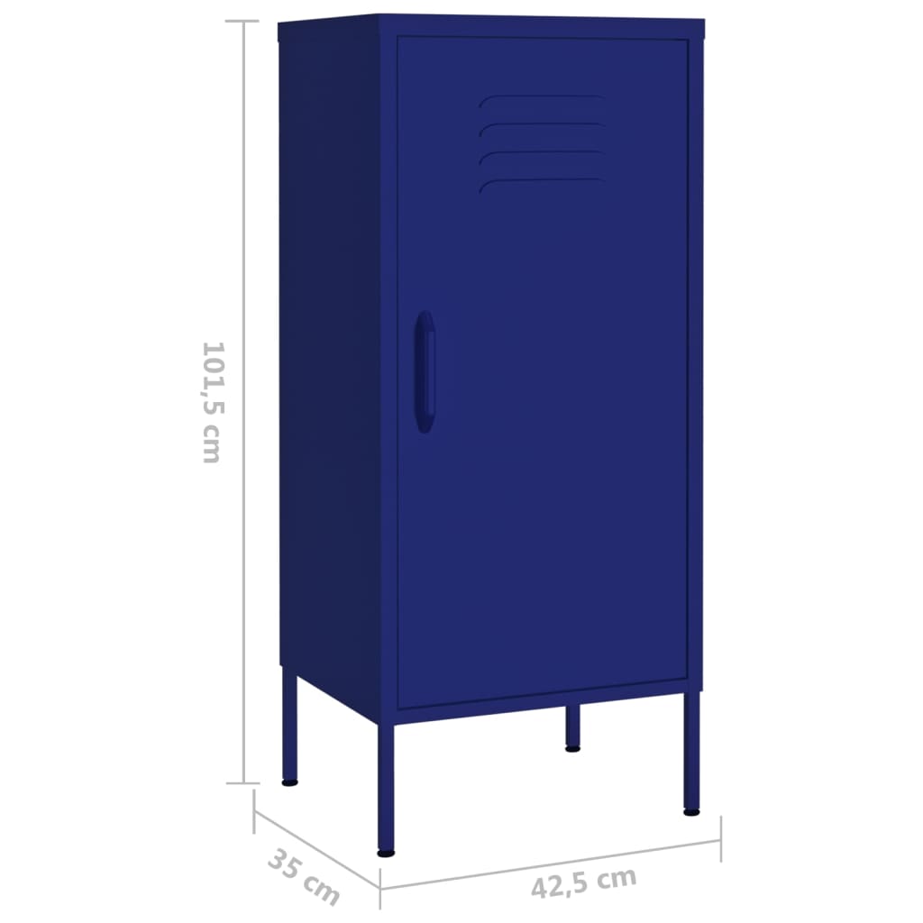 vidaXL Lagerschrank Marineblau 42,5x35x101,5 cm Stahl