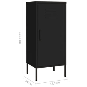 vidaXL Lagerschrank Schwarz 42,5x35x101,5 cm Stahl