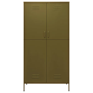 Kleiderschrank Olivgrün 90x50x180 cm Stahl