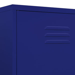 Kleiderschrank Marineblau 90x50x180 cm Stahl Stilecasa