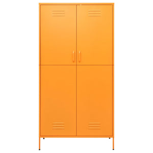 vidaXL Kleiderschrank Senfgelb 90x50x180 cm Stahl