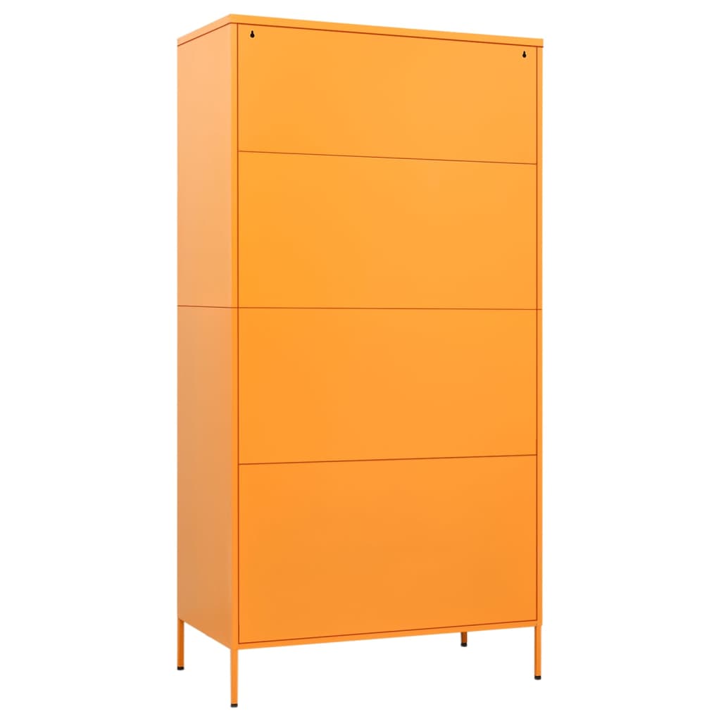 vidaXL Kleiderschrank Senfgelb 90x50x180 cm Stahl