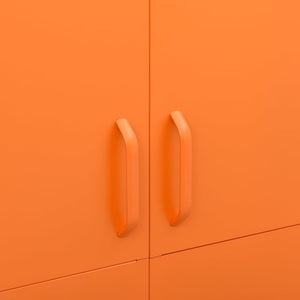 Kleiderschrank Orange 90x50x180 cm Stahl Stilecasa