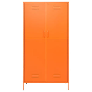 Kleiderschrank Orange 90x50x180 cm Stahl Stilecasa