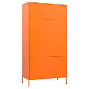 Kleiderschrank Orange 90x50x180 cm Stahl Stilecasa