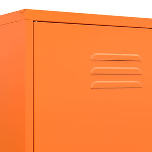 Kleiderschrank Orange 90x50x180 cm Stahl Stilecasa