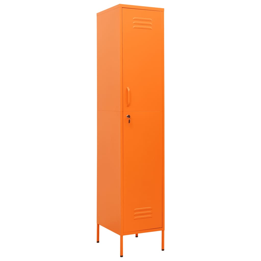 vidaXL Schließfachschrank Orange 35x46x180 cm Stahl