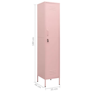 Schließfachschrank Rosa 35x46x180 cm Stahl Stilecasa