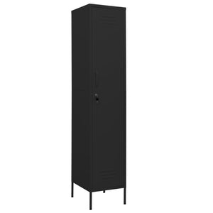 vidaXL Schließfachschrank Schwarz 35x46x180 cm Stahl