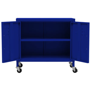 Lagerschrank Marineblau 60x35x56 cm Stahl Stilecasa