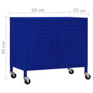 Lagerschrank Marineblau 60x35x56 cm Stahl Stilecasa