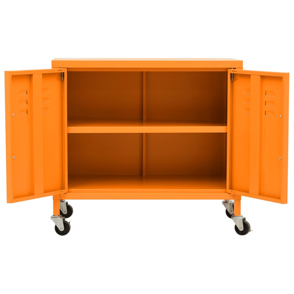 vidaXL Lagerschrank Orange 60x35x56 cm Stahl