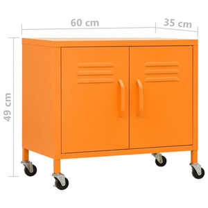 vidaXL Lagerschrank Orange 60x35x56 cm Stahl