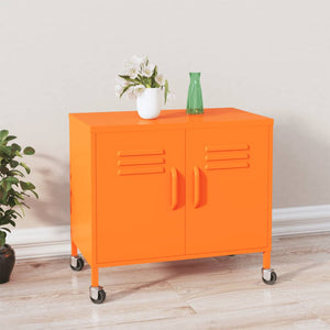 vidaXL Lagerschrank Orange 60x35x56 cm Stahl