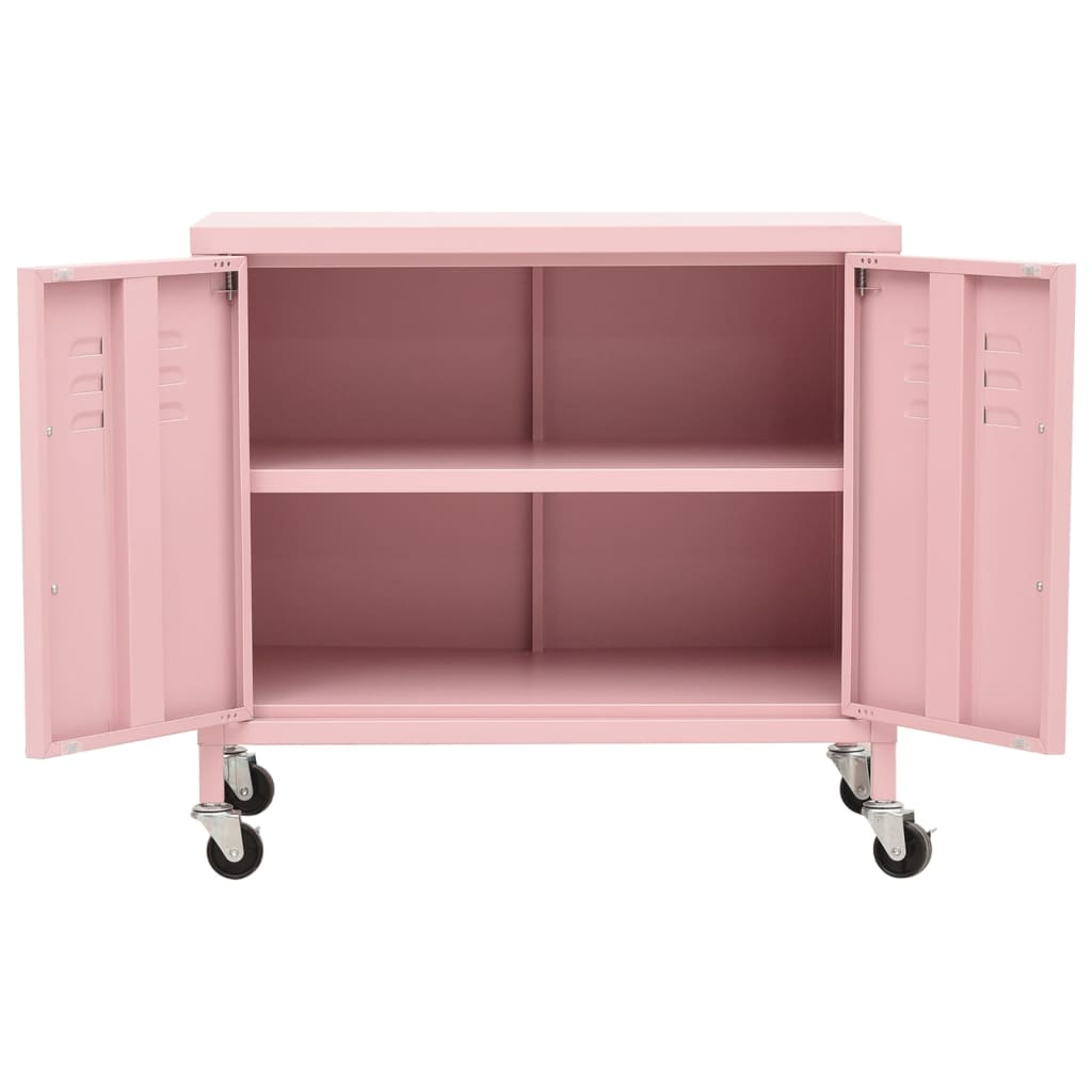 Lagerschrank Rosa 60x35x56 cm Stahl Stilecasa