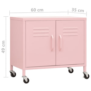 Lagerschrank Rosa 60x35x56 cm Stahl Stilecasa