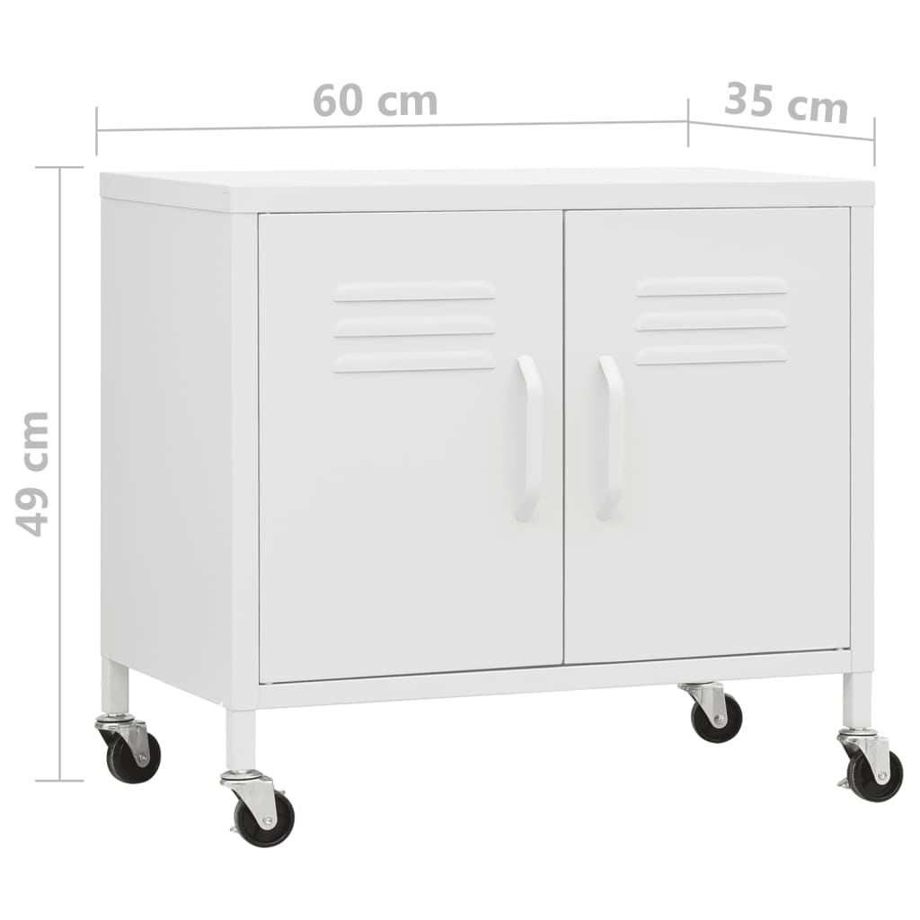 Lagerschrank Weiß 60x35x56 cm Stahl Stilecasa