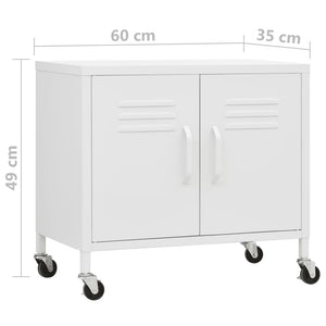 Lagerschrank Weiß 60x35x56 cm Stahl Stilecasa