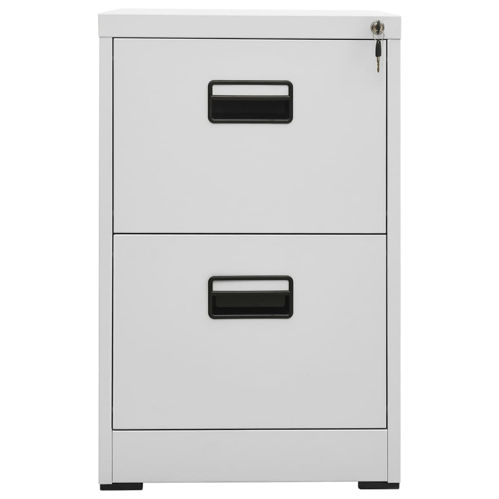 Aktenschrank Hellgrau 46x62x72,5 cm Stahl Stilecasa