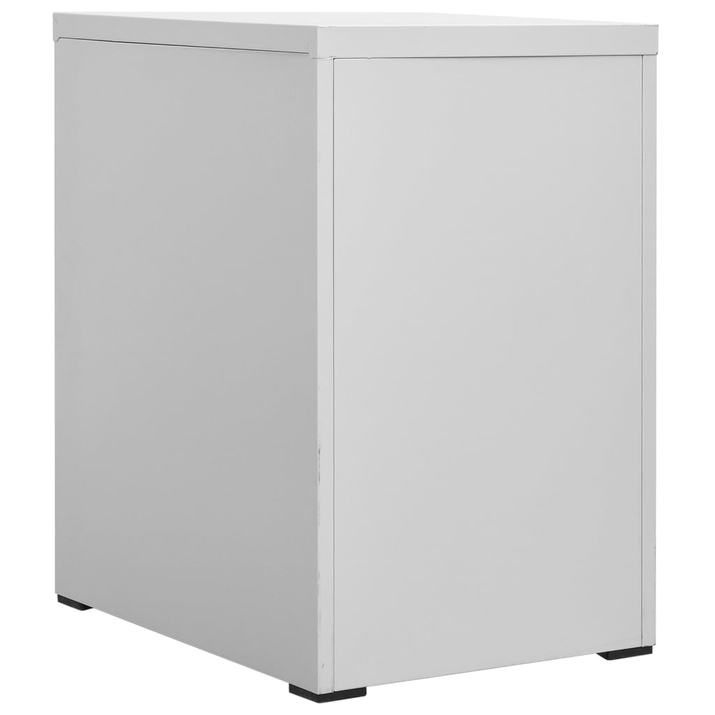 Aktenschrank Hellgrau 46x62x72,5 cm Stahl Stilecasa