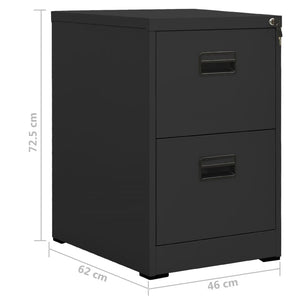 vidaXL Aktenschrank Anthrazit 46x62x72,5 cm Stahl