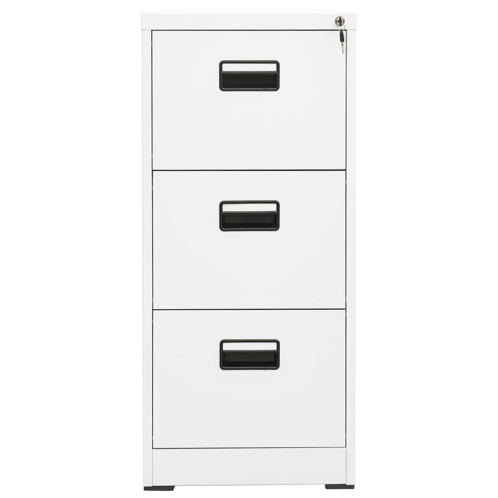 vidaXL Aktenschrank Weiß 46x62x102,5 cm Stahl