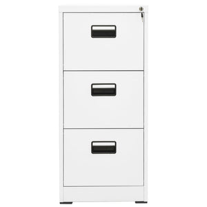 vidaXL Aktenschrank Weiß 46x62x102,5 cm Stahl