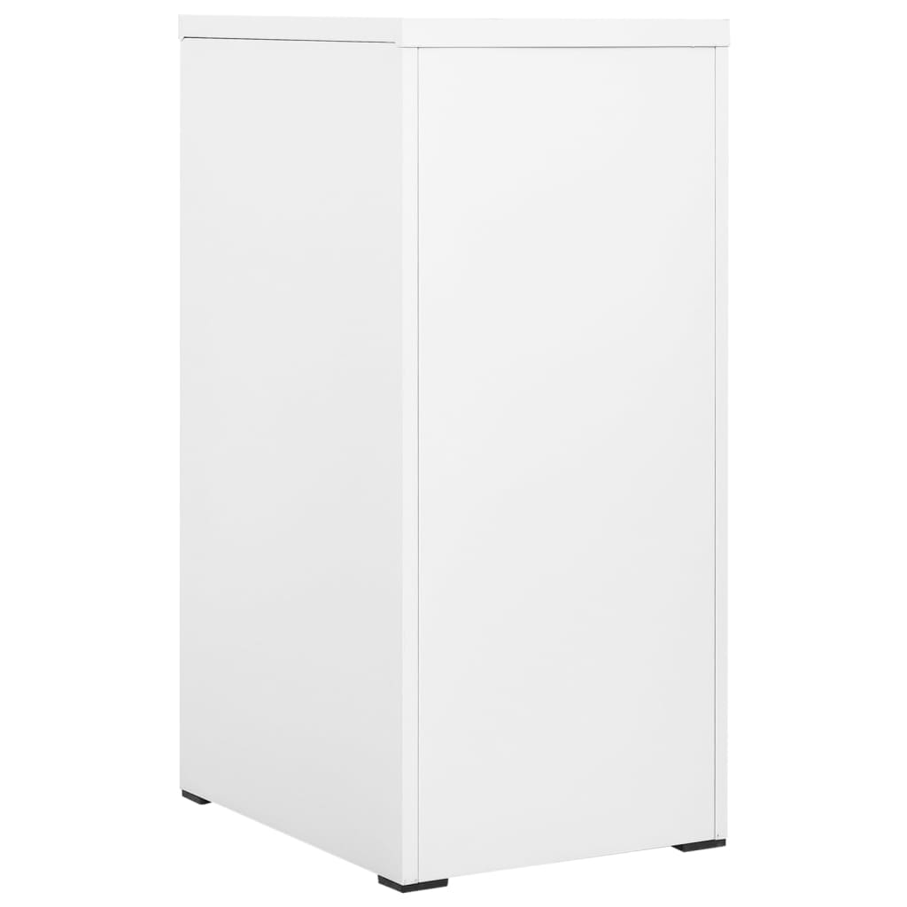 vidaXL Aktenschrank Weiß 46x62x102,5 cm Stahl