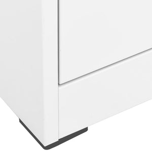 vidaXL Aktenschrank Weiß 46x62x102,5 cm Stahl