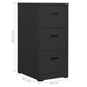 vidaXL Aktenschrank Anthrazit 46x62x102,5 cm Stahl