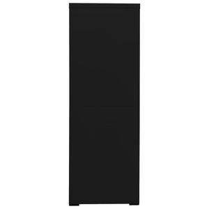 vidaXL Aktenschrank Schwarz 90x46x134 cm Stahl