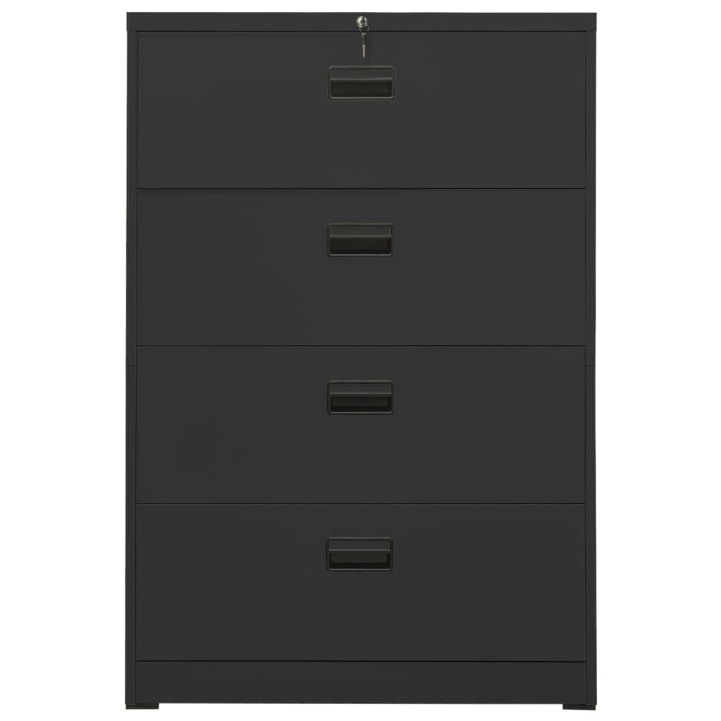 vidaXL Aktenschrank Anthrazit 90x46x134 cm Stahl