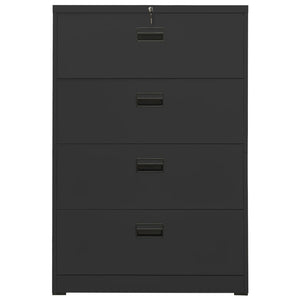 vidaXL Aktenschrank Anthrazit 90x46x134 cm Stahl