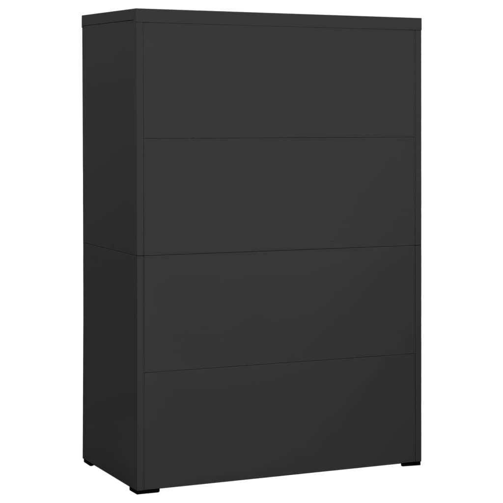 vidaXL Aktenschrank Anthrazit 90x46x134 cm Stahl