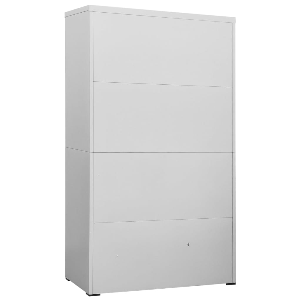 Aktenschrank Hellgrau 90x46x164 cm Stahl Stilecasa