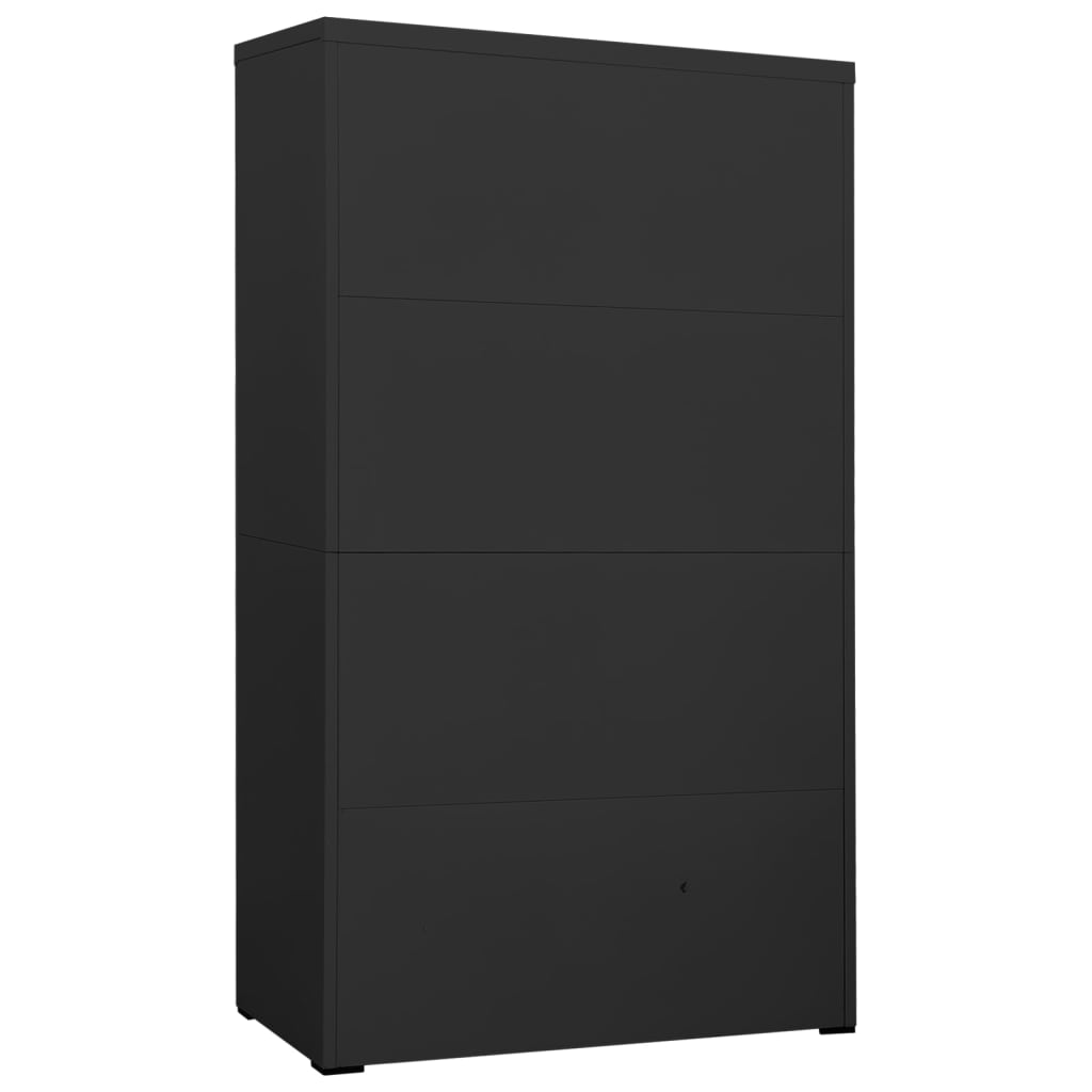 Aktenschrank Anthrazit 90x46x164 cm Stahl Stilecasa