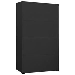 Aktenschrank Anthrazit 90x46x164 cm Stahl Stilecasa