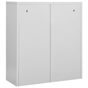 vidaXL Büroschrank Hellgrau 90x40x102 cm Stahl