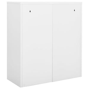 vidaXL Büroschrank Weiß 90x40x102 cm Stahl