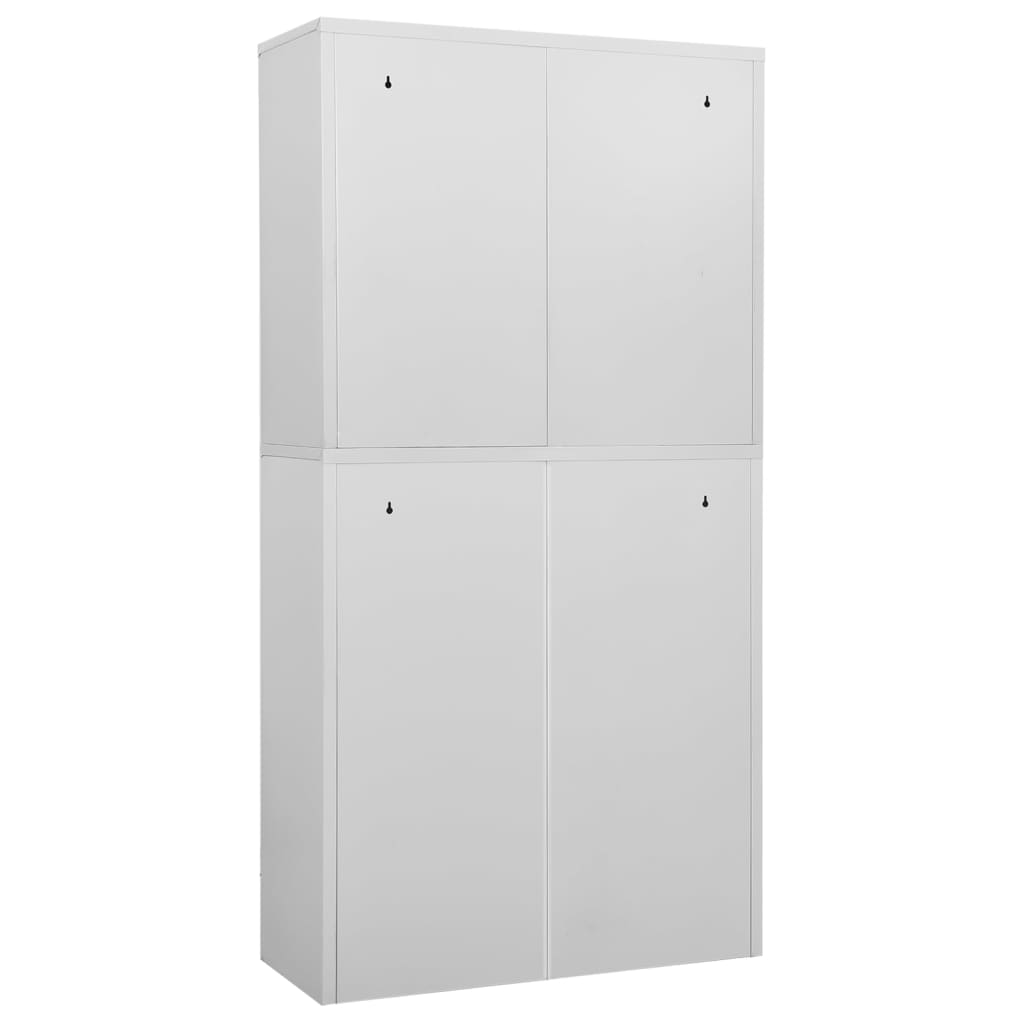 vidaXL Büroschrank Hellgrau 90x40x180 cm Stahl