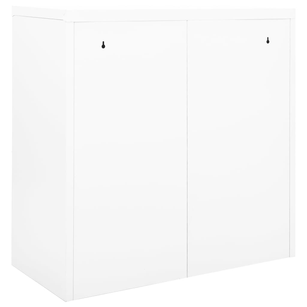 vidaXL Schrank mit Schiebetür Weiß 90x40x90 cm Stahl