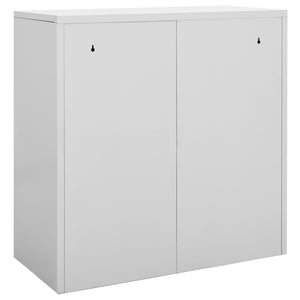 Schließfachschrank Hellgrau 90x45x92,5 cm Stahl Stilecasa