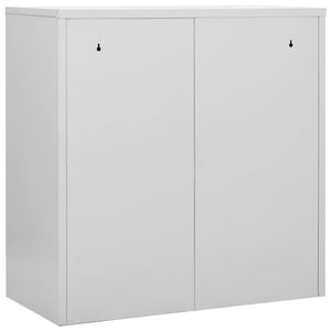 vidaXL Schließfachschrank Hellgrau und Rot 90x45x92,5 cm Stahl