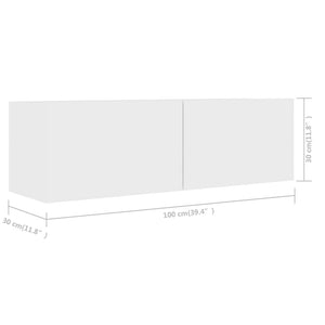 3-tlg. TV-Schrank-Set Weiß Holzwerkstoff