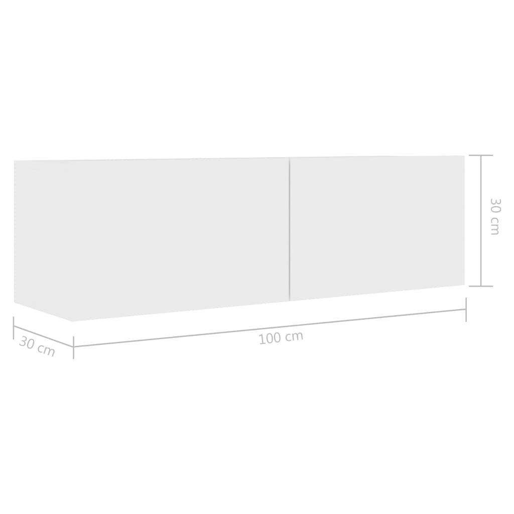 vidaXL 3-tlg. TV-Schrank-Set Weiß Holzwerkstoff