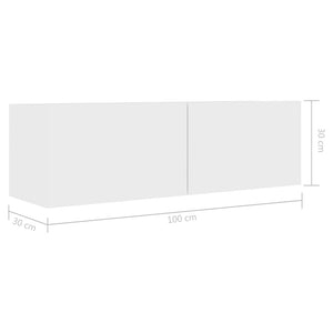 vidaXL 3-tlg. TV-Schrank-Set Weiß Holzwerkstoff