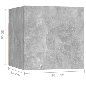 6-tlg. TV-Schrank-Set Betongrau Holzwerkstoff Stilecasa