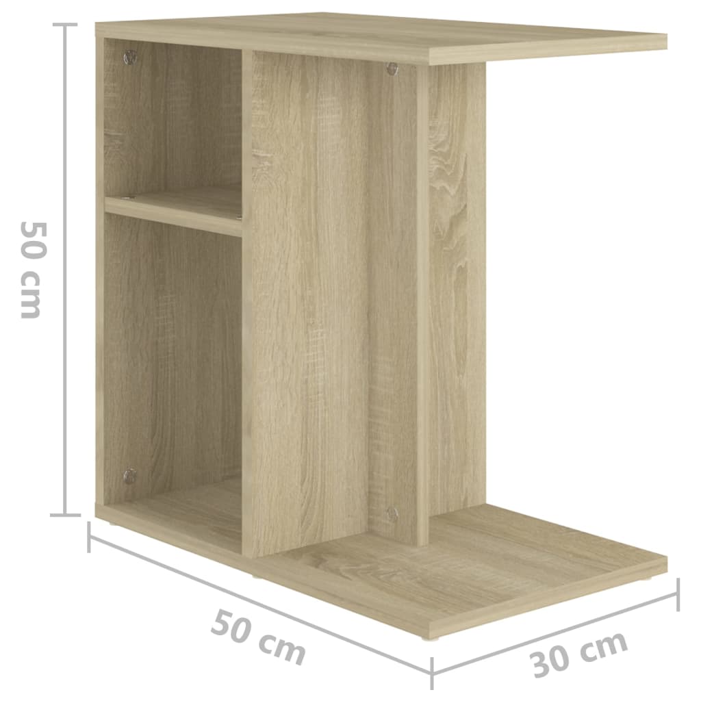 Beistelltisch Sonoma-Eiche 50x30x50 cm Holzwerkstoff Stilecasa