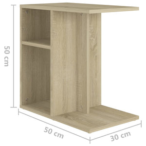 Beistelltisch Sonoma-Eiche 50x30x50 cm Holzwerkstoff Stilecasa